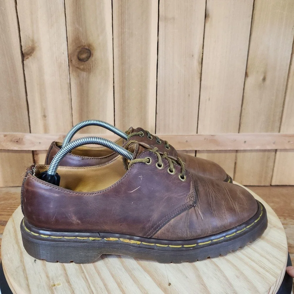 Vintage Dr. Martens 1561 Oxford Shoes Mens 10 US 9 UK Brown Leather England Made